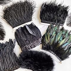 Black feathers trim for sale  Delivered anywhere in UK