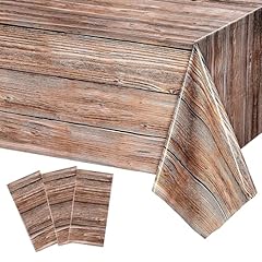 Wood grain tablecloth for sale  Delivered anywhere in UK