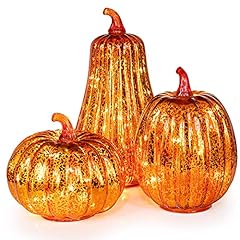 Glass pumpkin lights for sale  Delivered anywhere in USA 