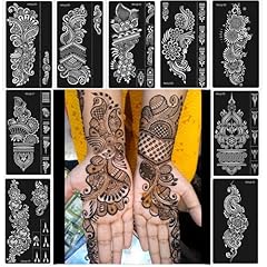 Henna stencils kit usato  Spedito ovunque in Italia 
