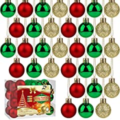 Used, Ruisita 36 Pieces 30 mm Christmas Balls Decoration for sale  Delivered anywhere in UK