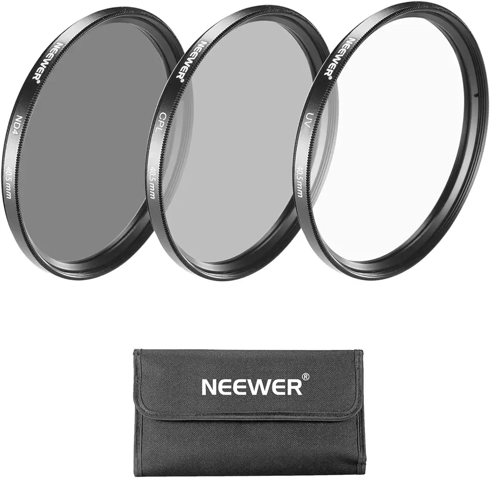 Neewer Lensfilterset (UV+CPL+ND4) met filterzak voor Sony A6000, NEX-serie met 16-50 mm lens en Samsung NX300 met 20-50 mm lens tweedehands  