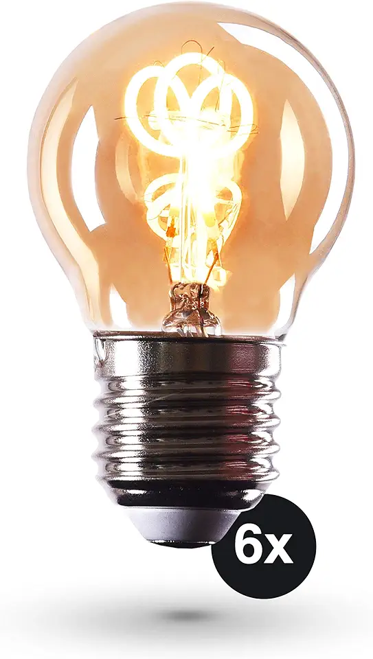CROWN LED 6x Edison Gloeilamp - E27 lamp - Dimbare lamp - 4 W, Warm Wit 230 V, EL28 - Vintage Lamp in Retro/Antieke Look - Energieklasse A+ tweedehands  