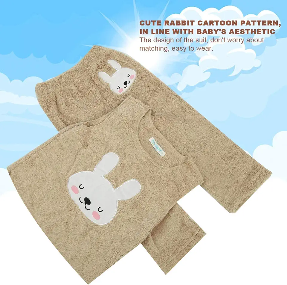 Baby konijnenpak, comfortabele duurzame polyester milieuvriendelijke babykleding, voor babymeisjes(Abrikoos) tweedehands  