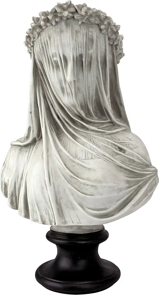 Gebruikt, Design Toscano de versluierde maagd bustebeeldje, afmetingen: 22,8 cm x15,2 cm x35,5 cm tweedehands  
