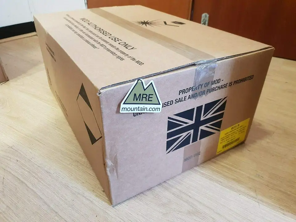 Gebruikt, Brits leger rantsoenen * Volledige dozen* VK 24 uur voedsel (gevallen van 10) ORP MRE IRP tweedehands  