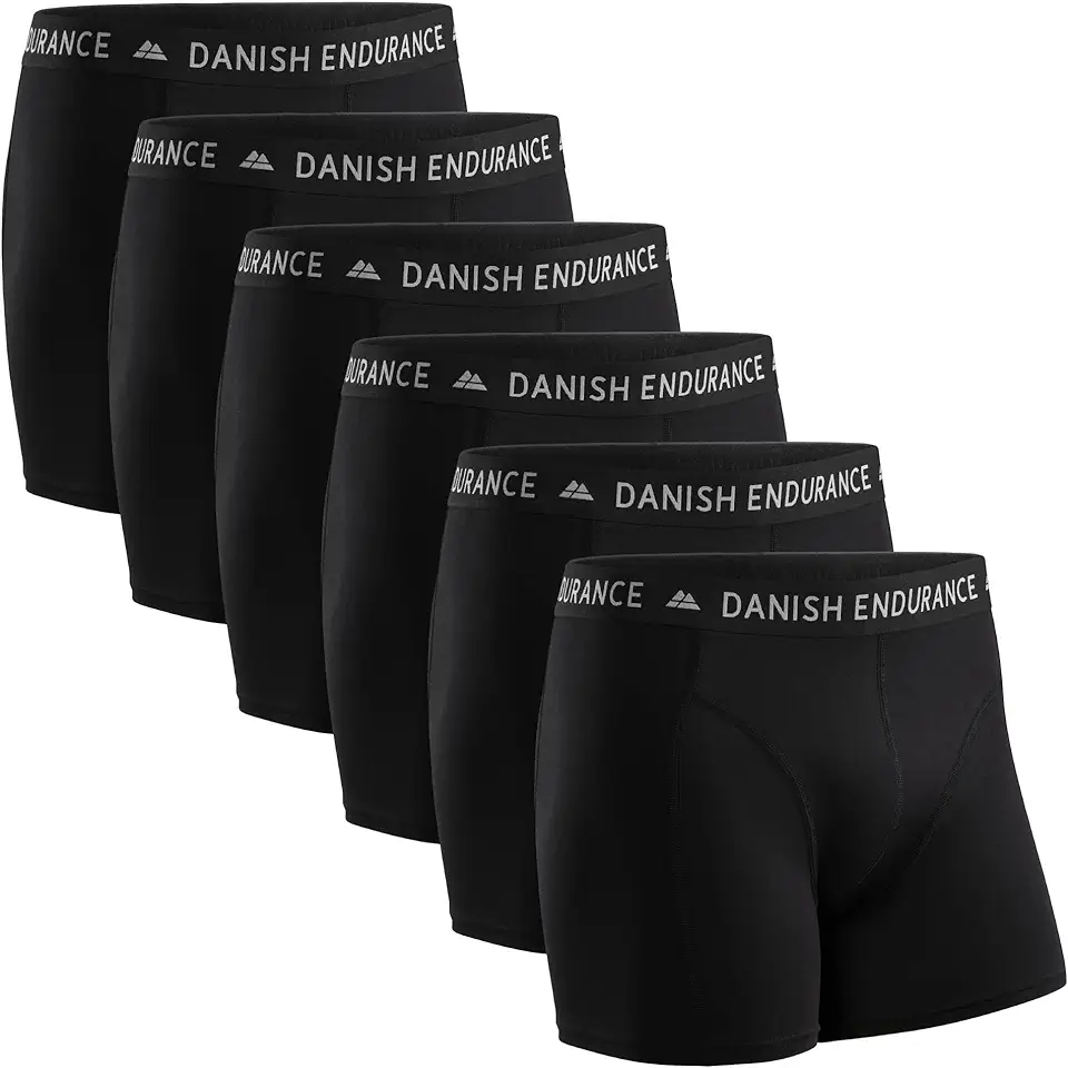 DANISH ENDURANCE Boxershorts voor Heren, 6-Pak, Elastisch Zacht Katoen, Classic Fit, Cotton Essential voor Iedere Dag tweedehands  