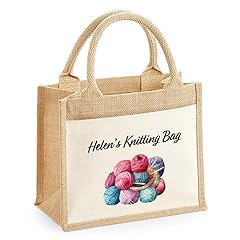 Personalised jute knitting for sale  Delivered anywhere in UK