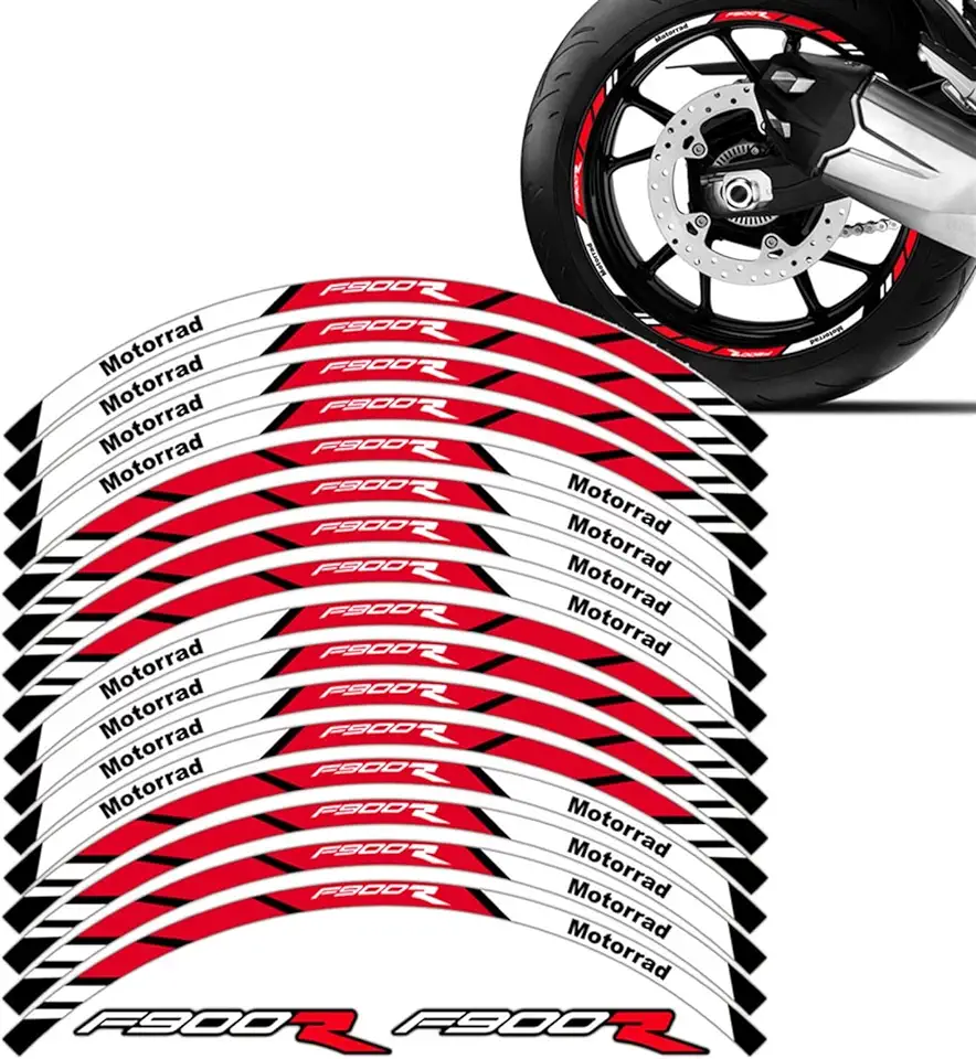Motorfiets Wiel Sticker Racing Reflecterende Streep Tape Velg Band Decal Accessoires Waterdicht Voor BMW F900R F900 R Versieren (Color : 2) tweedehands  