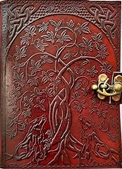 HG-LTHR 18 cm Tree of Life Howling Wolf Leather Blank for sale  Delivered anywhere in USA 