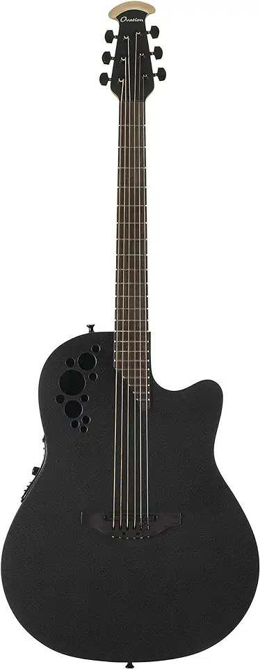 Ovation E-Akustikgitarre Elite TX Mid Cutaway Black Textured, gebruikt tweedehands  