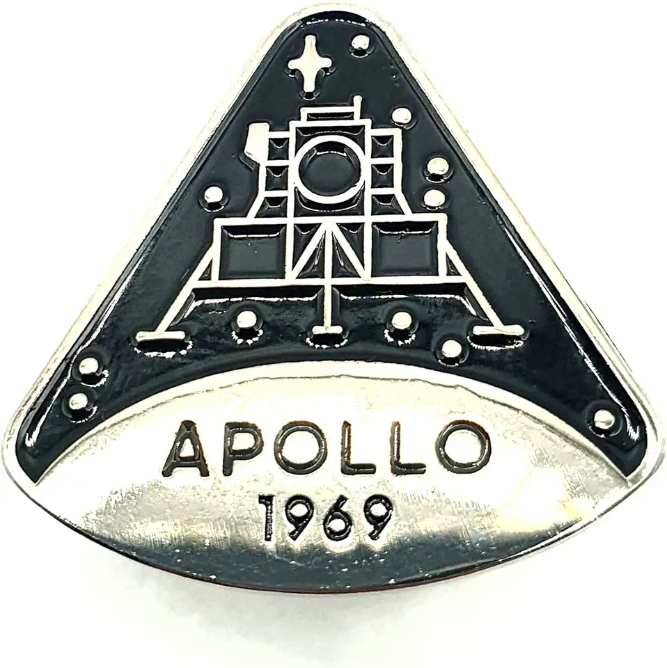 Apollo 11 maanlanding 1969 metalen emaille pin badge tweedehands  