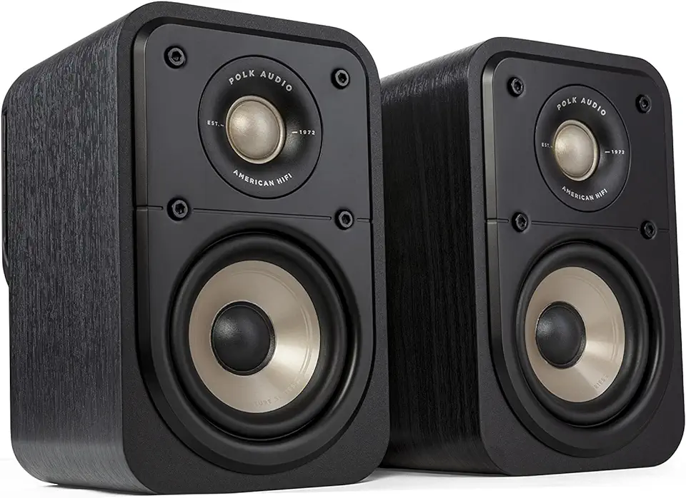 Polk Audio Signature Elite ES10 Surround Speakers met Hoge Resolutie voor Thuisbioscoop, Stereoluidsprekers, Satellietluidspreker, HiFi, Dolby Atmos en DTS: X Compatibel (Set van 2) - Zwart tweedehands  