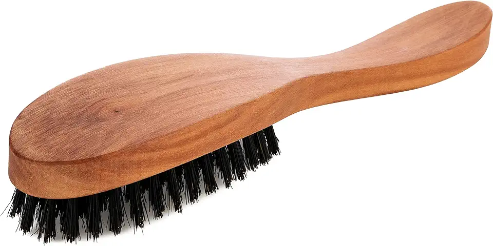 REMOS haarborstel met 100% everzwijnhaar gemaakt van perenhout met brede steel tweedehands  
