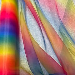 Rainbow organza fabric for sale  Delivered anywhere in UK
