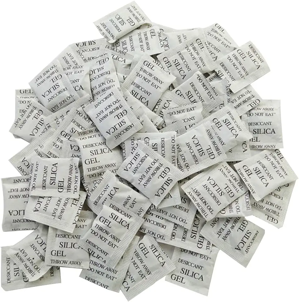 ECYC Droogmiddelzakken Voor Silicagel, Zakken Voor Silicagel, Silicagel-Zakjes Vochtabsorberend Voedsel Ontvochtiger Voor Levensmiddelen 100 Pakketten (1 G/Pak) tweedehands  