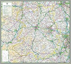 Shropshire county map for sale  Delivered anywhere in UK