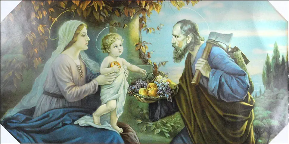 Kunstdruk heilige familie Giovanni heiligenbeeld Jezus Madonna Jozef Slaapkamer Rar 004 tweedehands  