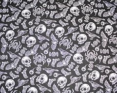 Halloween fabric skulls for sale  Delivered anywhere in UK