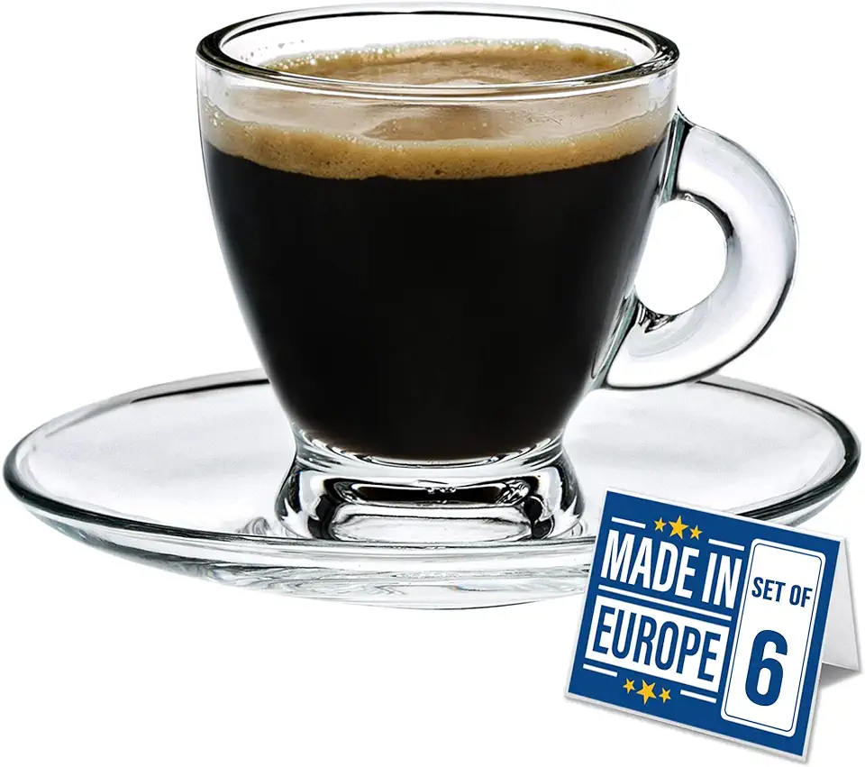 Gebruikt, CRYSTALIA glazen espressokopjes set van 6, 100% loodvrij, Espresso kopjes en schotels Set, Expresso koffiekopjes, Glazen Turkse koffiekopjes, Griekse koffiekopjes, Esspreso koffiekopjes, Clear Espresso Cups tweedehands  