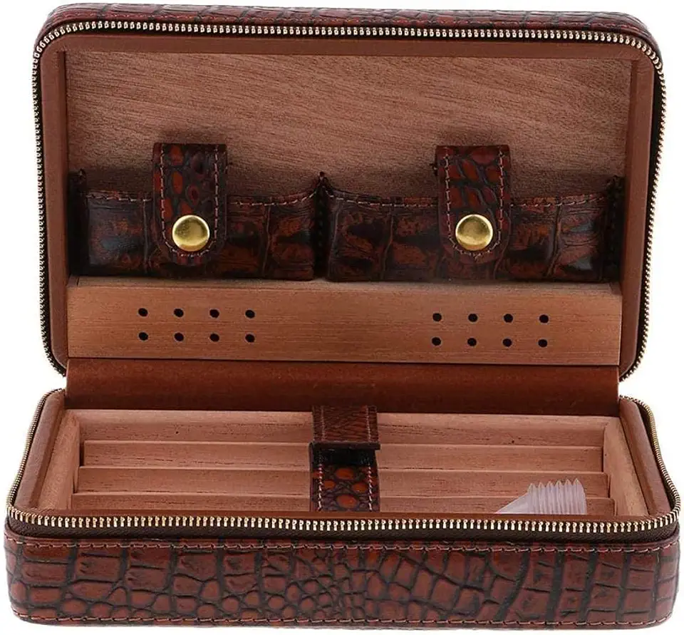 Sigarendoos Humidor Handgemaakte houten sigarendoos, sigarenhumidor koffer, draagbaar tweedehands  