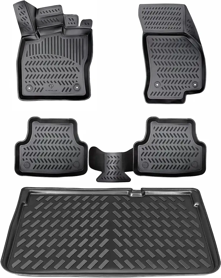 ELMASLINE 3D rubberen matten & kofferbakmat voor Peugeot 3008 vanaf 2017 bovenste laadvloer | vloermatten | kofferbakmat | accessoires tweedehands  