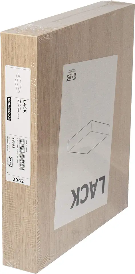Gebruikt, Ikea LACK zwevende wandplank, eikenhout-look, 30 x 26 cm, 604.310.73 tweedehands  