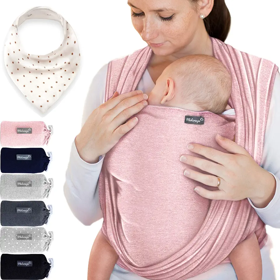 Baby wrap Carrier Rose – Draagzak voor pasgeborenen en baby's tot 15kg – Gemaakt van 100% katoen tweedehands  