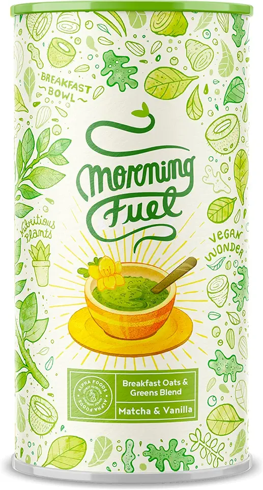 Morning Fuel - Ontbijt Smoothie Bowl - Havermout met vanille en matcha - Veganistisch, Voedingsstofrijk, Ontbijtvervanger tweedehands  