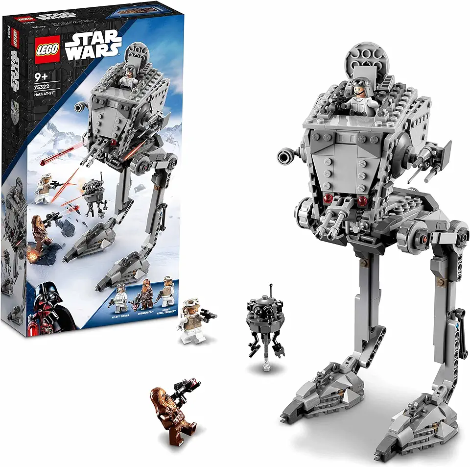 LEGO 75322 Star Wars Hoth AT-ST Walker Set met Minifiguur van Chewbacca en Droid Figuur, The Empire Strikes Back model, Cadeau Idee tweedehands  