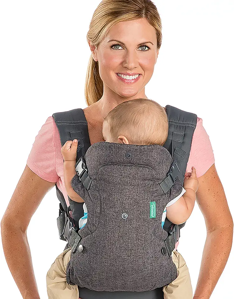 Infantino Flip Advanced 4-in-1 Carrier - Ergonomische, converteerbare draagzak, met gezicht naar binnen en met gezicht naar buiten te dragen, voor pasgeborenen en oudere baby's van 3,5 tot 14,5 kg tweedehands  
