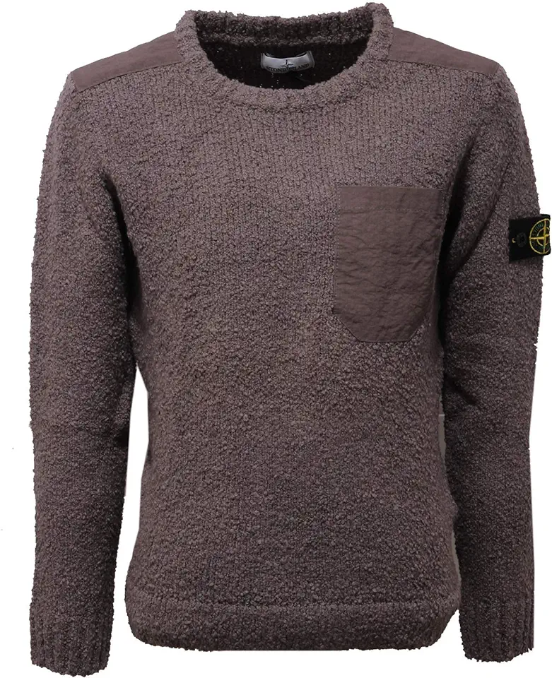 4819AC maglione bimbo boy STONE ISLAND JUNIOR grey cotton sweater tweedehands  