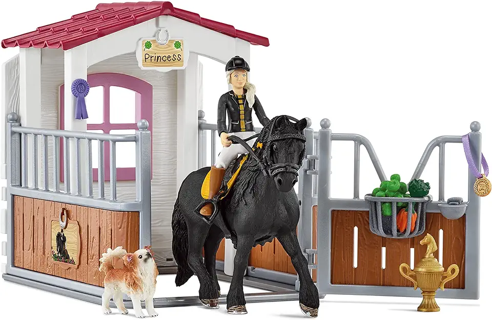 SCHLEICH 42437 Horse Club - Paardenstal met Horse Club Tori & Princess - Speelfigurenset - Kinderspeelgoed voor Jongens en Meisjes - 5 tot 12 jaar - 14 Onderdelen, gebruikt tweedehands  