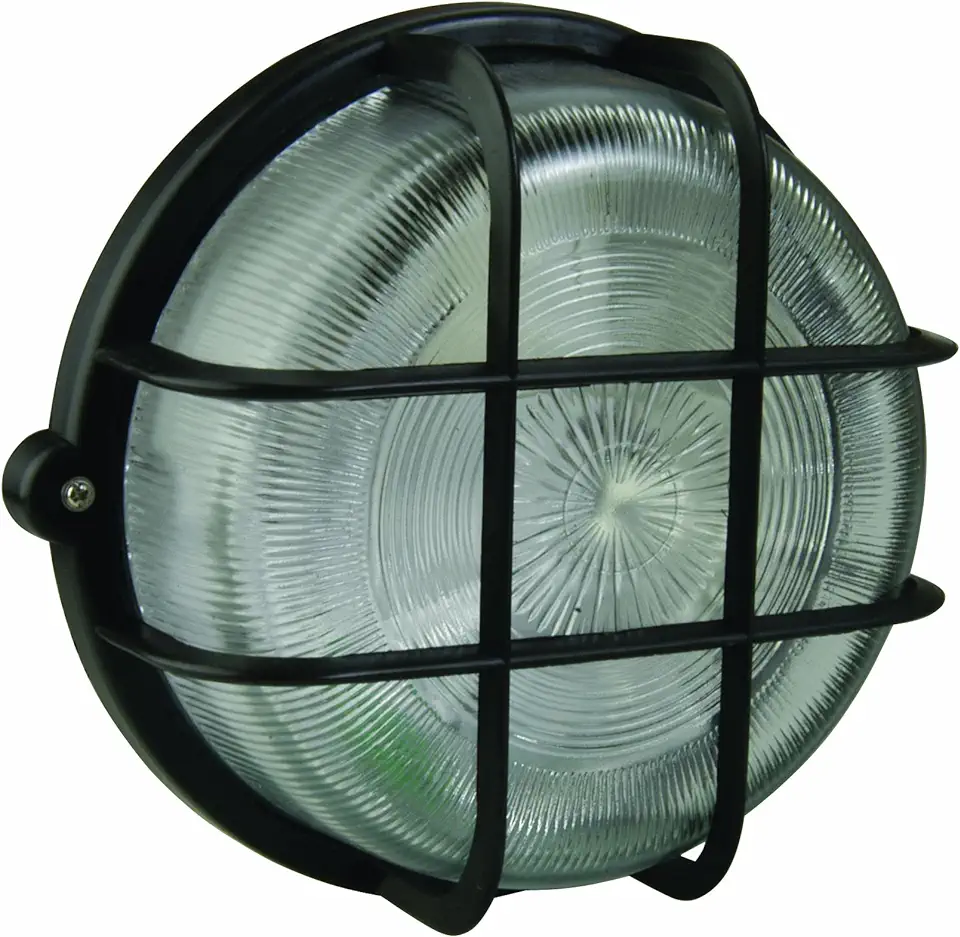 UNITEC 45491 ronde lamp, 100 W, PVC, zwart, gebruikt tweedehands  