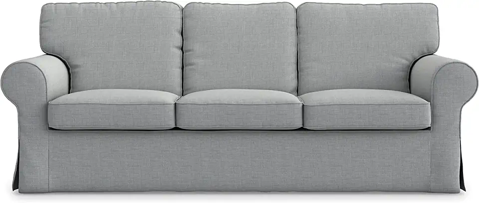 Masters of Covers Sofföverdrag för IKEA Ektorp 3-sitsig, handgjort, skydd för soffa, nytt utseende för din gamla soffa, 218 cm x 88 cm x 73 cm (ljusgrå, polyester) till salu  