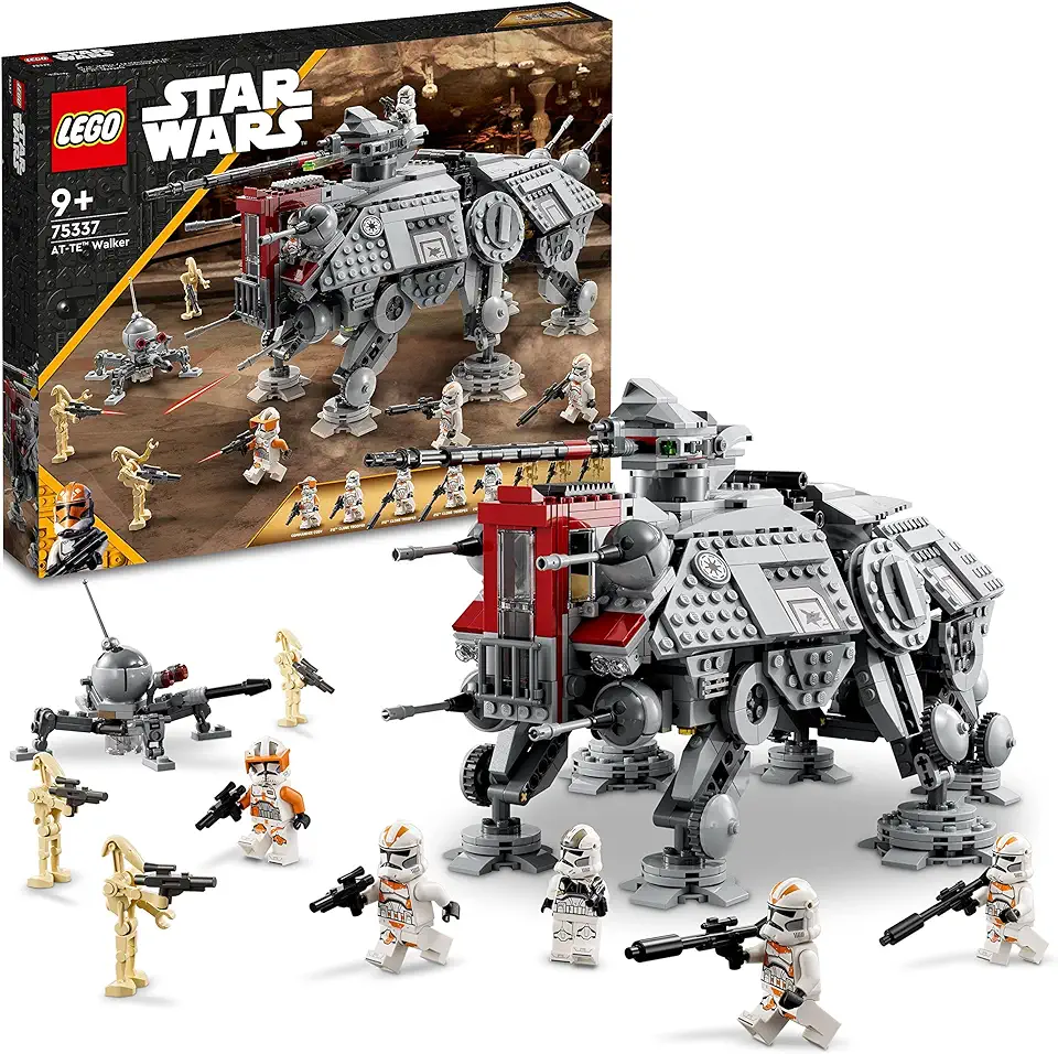 LEGO 75337 Star Wars AT-TE Walker Verstelbaar Model, Constructie speelgoed Set met 3 Clone Troopers, Battle Droid Figuren, Plus een Dwarf Spider Droid tweedehands  