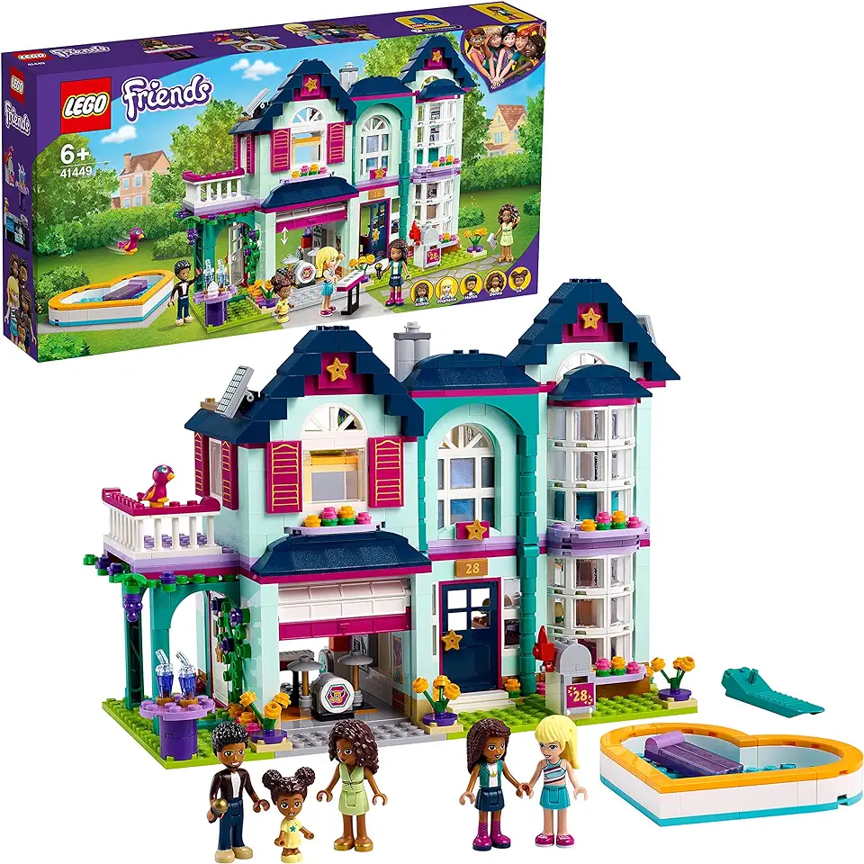 LEGO 41449 Friends Andrea's Familiehuis Set, Poppenhuis met Zwembad en Muziekstudio, Speelgoed voor Kinderen vanaf 6 Jaar tweedehands  