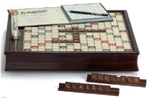 Scrabble deluxe wooden for sale  USA