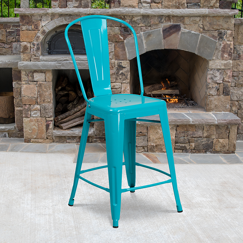 Teal metal outdoor for sale  USA