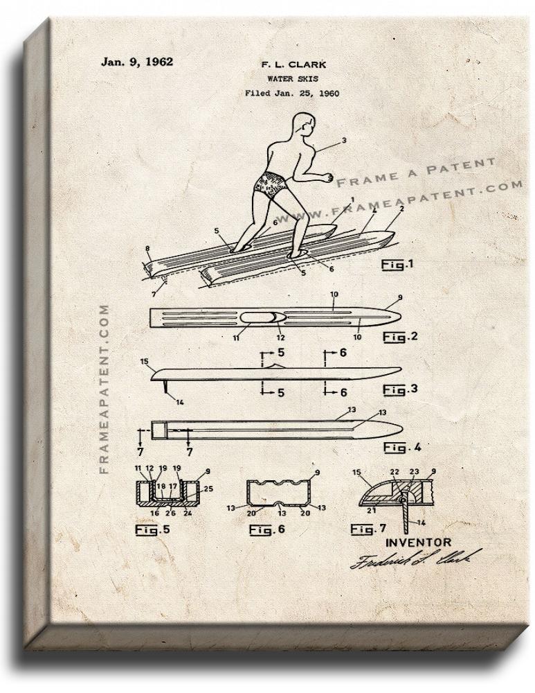 Water skis patent for sale  USA