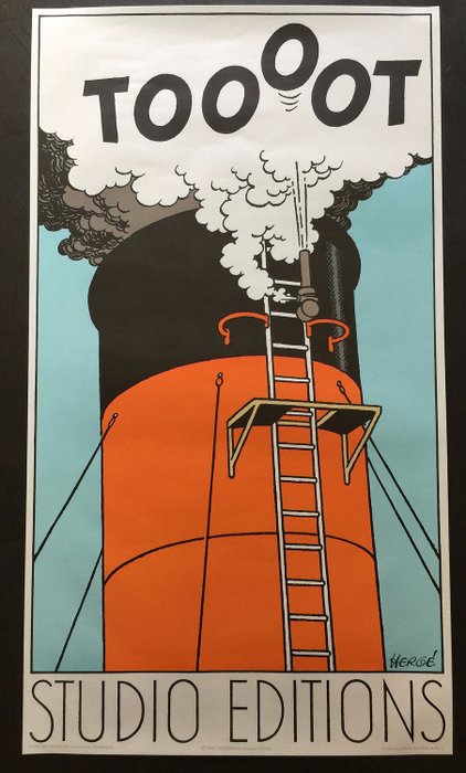 Hergé lithographic poster d'occasion  
