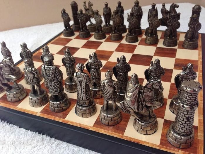 Chess set bronze for sale  