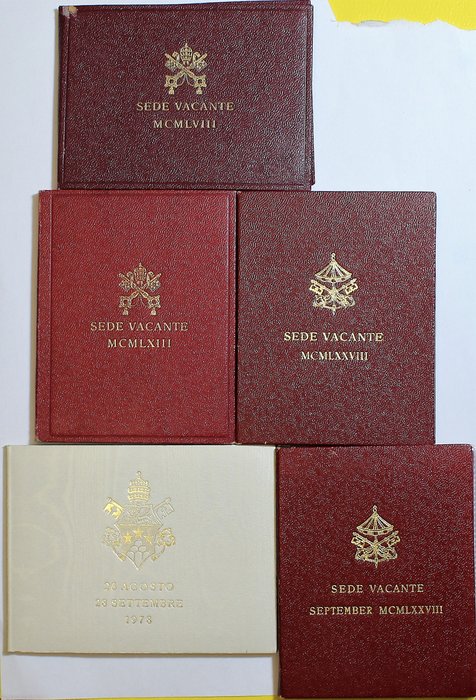 Vaticano. 500 Lire Sede Vacante (1958 al 1978) + 1000 lire Papa Giovanni Paolo I Monete usato  