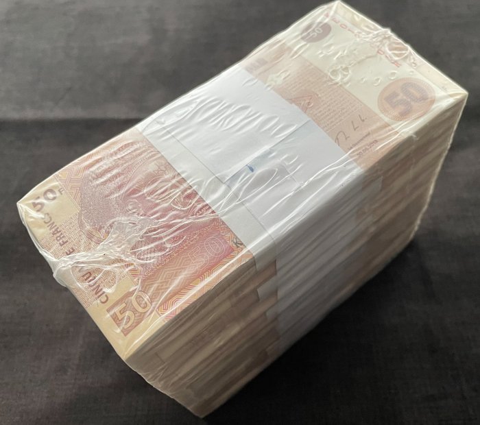 Congo. 1000 francs usato  