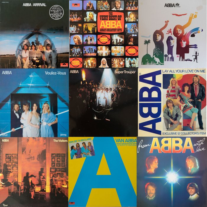 ABBA - 8 Classic Vinyl Albums plus one Limited 12 inch - LP, Maxi Singolo 12'' pollici usato  