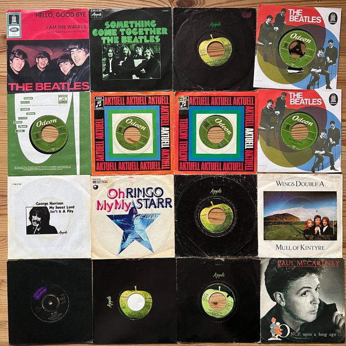 Usato, Beatles & Related - 16 original Singles - Titoli vari - Singolo 45 Giri - Prima stampa usato  
