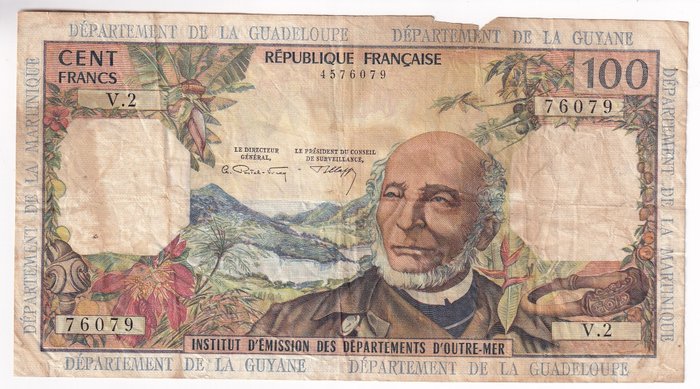 Antille francesi - 100 Francs Schoelcher - ND (1964) - Pick 10b Banconote Banconote usato  