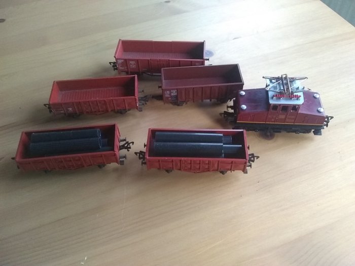 Fleischmann, Roco H0 - 4303 - Unità treno - con e-loc BR 169 e 5 carri merci - DB Modellini usato  