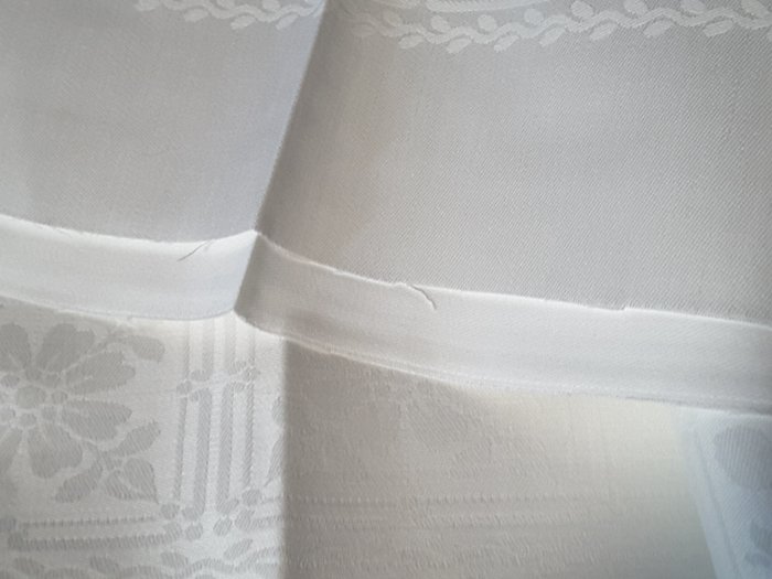 mantel con servilletas de franela - 300 x 150 cm // 60 x 60 cm (13) - Lino - Segunda mitad, usado segunda mano  