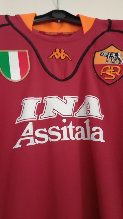 AS Roma - Campionato italiano di calcio - Francesco Totti maglia player scudetto autografata usato  